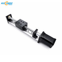 Module de glissière électrique à rail linéaire hybride à moteur pas à pas, course 150 mm, avec rail de guidage et vis en T, 12V CC pour CNC Plasma