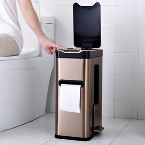 <span class=keywords><strong>Poubelle</strong></span> automatique intelligente en acier inoxydable de 7 L avec capteur, seau intérieur en PP, ensembles de brosses de toilette, poubelles pour la <span class=keywords><strong>cuisine</strong></span> - Product Image 2