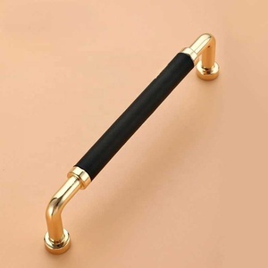 Bắc Âu Hợp kim kẽm ánh sáng sang trọng đơn giản màu rắn phần cứng 6312-128 vàng sáng + đỏ - Product Image 1