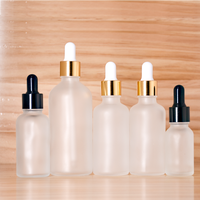 Flacon Compte-Gouttes en Verre Vide Personnalisé de 30ml 50ml 60ml, Transparent ou Dépoli, pour Huiles Essentielles ou Teintures