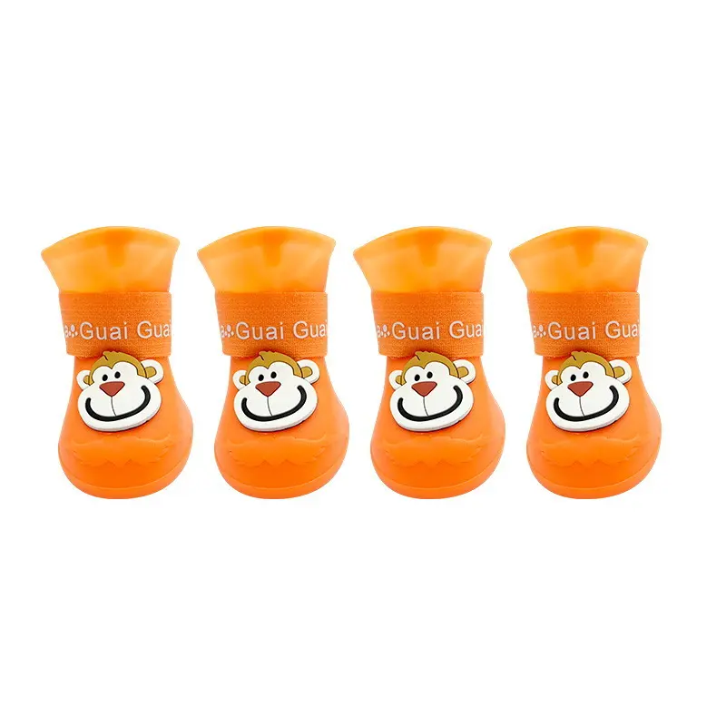 Pet Waterproof Cartoon Rubber Non-slip Soft Soled Boots Dog Shoes