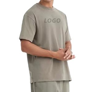 Fournisseur de t-shirts en coton 100% surdimensionnés à épaules tombantes, personnalisés, vierges, lourds, fabricant de t-shirts à col rond surdimensionnés pour hommes - Product Image 6