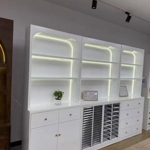 Étagère murale moderne en bois pour vernis à ongles, organisateur de maquillage, armoire à vernis à ongles et colle - Product Image 4