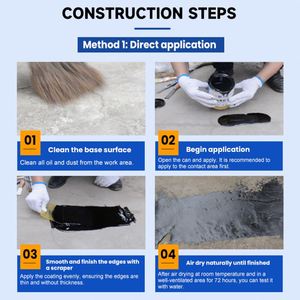 Revêtement en caoutchouc asphalte non durcissant pour une imperméabilisation supérieure des toits, des murs, des sous-sols et des surfaces en béton - Product Image 3