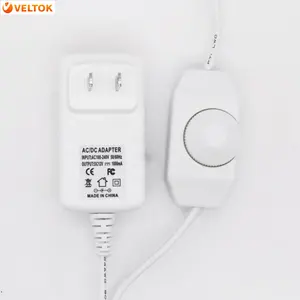 Adaptor Ac Dc sakelar, Adaptor daya Ac Dc 12v 1a 2a 3a dengan sakelar Dimmer untuk Strip Led Natal dengan Fcc