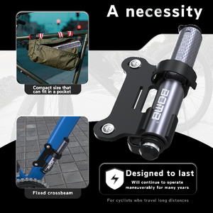 Pompe à air pour vélo BOMB, pompe manuelle pour vélo, mini pompe à pneu de vélo, pompe à vélo portable, alliage d'aluminium, vente en gros OEM - Product Image 5