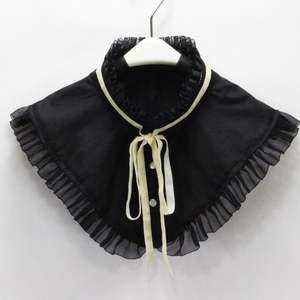 Gran oferta, <span class=keywords><strong>dobladillo</strong></span> de satén personalizado, lazo, blusa desmontable para mujer, Media camisa, cuello <span class=keywords><strong>falso</strong></span> - Product Image 1