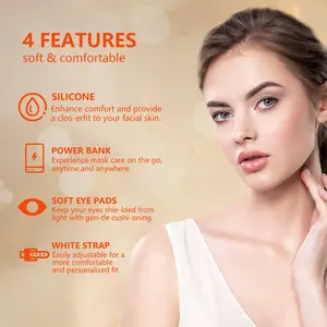 Luz de mascarilla LED, máscara de terapia de luz LED de 7 colores para el cuidado de la piel facial, máscara de belleza LED colorida