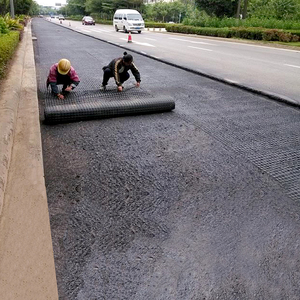 Sợi thủy tinh lưới cho đường lái xe paver geogrid nhựa đường gia cố vật liệu giữ lại tường xây dựng lưới sỏi đường xây dựng - Product Image 5