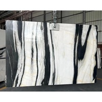 Marbre blanc naturel chinois avec veines noires, carrelage de sol, conception de mur, pierre de marbre blanc Panda