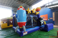Lilytoys Venta De fábrica espacio inflable Combo cohete gorila castillo inflable Gonflable astronauta castillo hinchable con tobogán