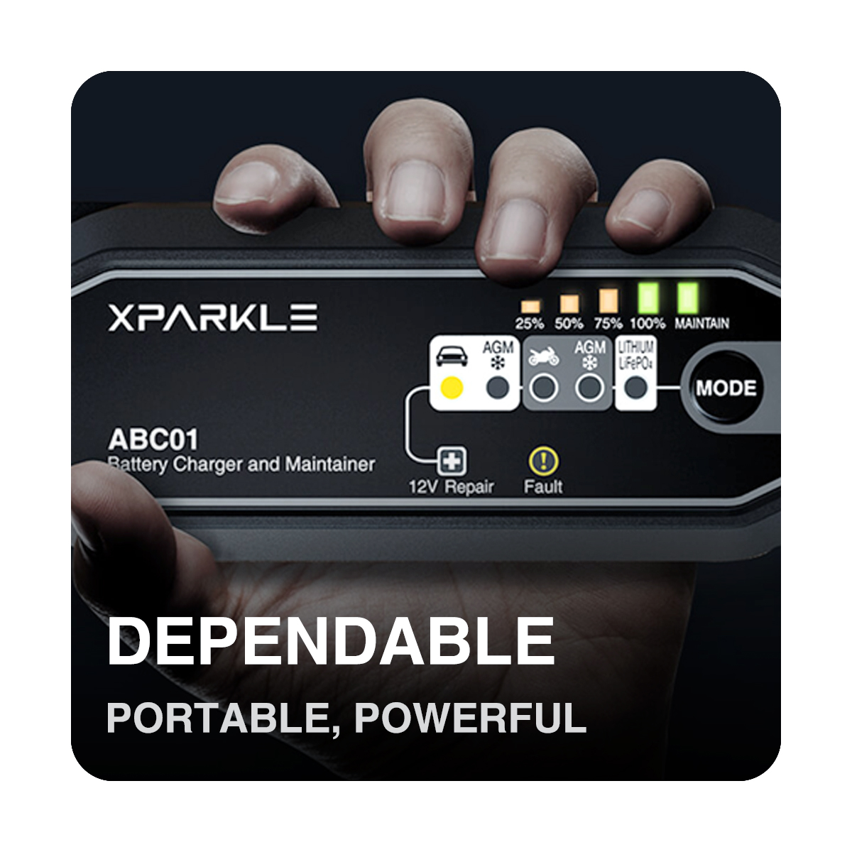 ORANGLES 12V Car Charger with Battery Protection for Cars Motorcycles RVs Trucks Bahrain - angled perspective - presenting advantages - Image 4 of 6 | fits any environment | Purchase 12V Car Charger with Battery Protection for Cars Motorcycles RVs Trucks Bahrain Michigan | Free Shipping ORANGLES