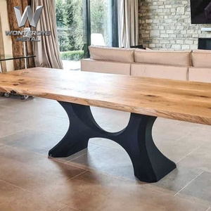 Pieds de table à manger <span class=keywords><strong>en</strong></span> fer rustique industriel pour plateau <span class=keywords><strong>en</strong></span> bois massif, marbre ou pierre, accessoires de meubles - Product Image 3