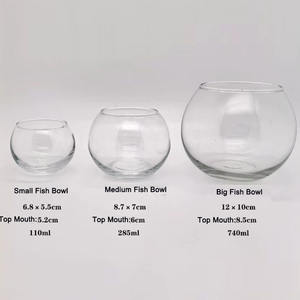 Décoration de maison moderne, bol en verre recyclé, terrarium rond, <span class=keywords><strong>vase</strong></span> en verre, terrarium en verre, 20 <span class=keywords><strong>cm</strong></span> - Product Image 1