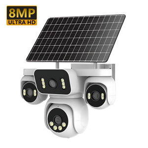 كاميرا AOV رباعية العدسات تعمل بالطاقة الشمسية وشبكة الجيل الرابع، كاميرا PT بدقة 8 ميجابكسل مع بطارية مدمجة، كشف ذكي للإنسان، رؤية ليلية ملونة، مقاومة للماء للاستخدام الخارجي - Product Image 4