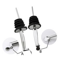 Verseurs de vin Bar Accessoires Bouteille En Gros En Acier Inoxydable 1 Pièce Opp 2 en 1 Vin Liège et Verser 15 Ml Verseur Vin 1000PCS