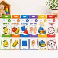 Cartes flash éducatives personnalisées pour enfants d'âge préscolaire, sur le thème des animaux et des légumes, avec coins arrondis