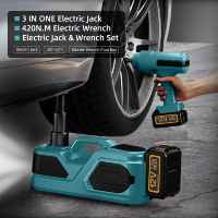 Kit de Gato Hidráulico Eléctrico NOVUS NCJ005 de 5 Toneladas 12V/24V con Llave de Impacto de 180W y Bomba Infladora de Neumáticos para SUV/MPV/Camión