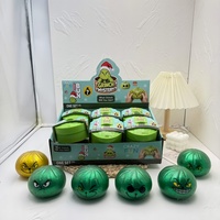 Jouet anti-stress Grinch Squishy Bun en TPR avec paillettes, boîte surprise de Noël, cadeau en gros