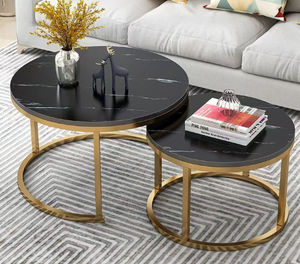 Juego de Mesa de Centro de Alta Calidad, Muebles de Sala de Estar de Lujo en Oferta, Diseño Duradero, Moderno, Marco de <span class=keywords><strong>Madera</strong></span> Ovalado - Product Image 4