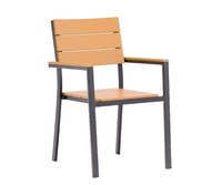 Chaise d'extérieur et de jardin STG moderne en métal et aluminium, empilable, inclinable, confortable, noire, pour patio et cour