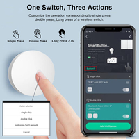 Bouton Tuya Zigbee Commutateur de scène intelligent sans fil Scénario d'automatisation de la télécommande On Off Key Alexa/Google Assistant