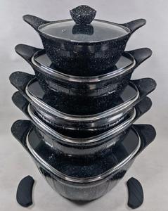 Ensemble de 12 casseroles carrées en aluminium, moulage sous pression, antiadhésives, revêtement céramique, batterie de cuisine - Product Image 4