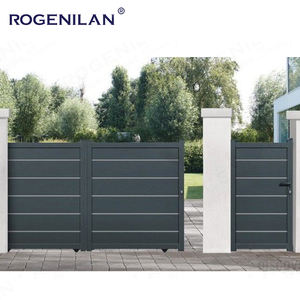 Rogenilan Nouvelle porte piétonne à une porte en aluminium noir enduit de poudre à Foshan est une porte coulissante avec une belle apparence - Product Image 4
