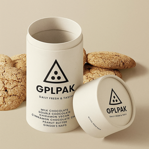 Carton de qualité alimentaire avec logo personnalisé Pringle Kraft Tube de biscuits d'épandage alimentaire Jaggery Tube de papier cylindre d'emballage pour les aliments - Product Image 4