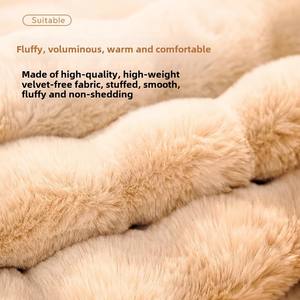 ผ้าห่มสัตว์เลี้ยงสำหรับฤดูหนาวแบบทันสมัย ป้องกันการฉีกขาด ทนต่อการกัด สำหรับสุนัขและแมว ทำจากผ้ากำมะหยี่อุ่น ขนกำมะหยี่ ผ้าฟลานเนล ลายสัตว์ ใช้เป็นเบาะนอนในบ้านสัตว์เลี้ยง - Product Image 2