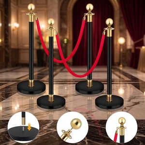 Barreras de Seguridad con Cuerda de Terciopelo para Control de Multitudes, Precio de Fábrica, para Teatros, Hoteles, Clubes, Fiestas y Ceremonias - Product Image 1