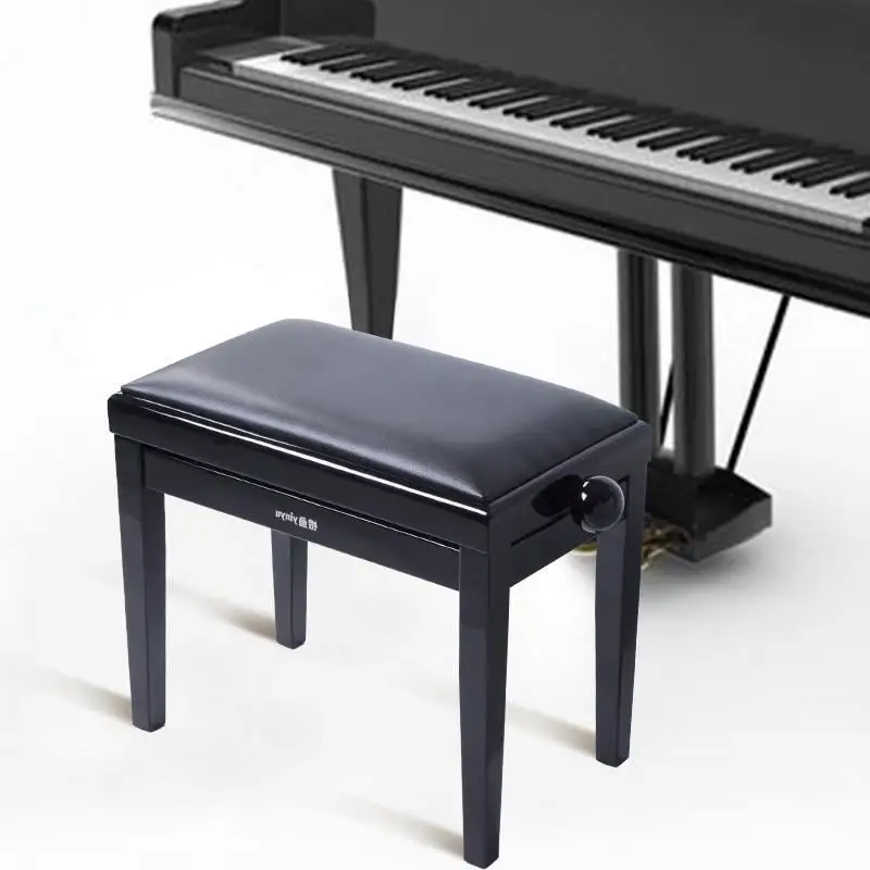 DDP RTS الكلاسيكية خشب متين أسود جلد خشبية البيانو مقاعد البدلاء قابل للتعديل للأطفال