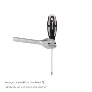 Destornillador Phillips, acero S2, mango bimaterial TPR. Tamaño PH 0 - O / 3.0 x 75 mm. DIN5262 - Product Image 4