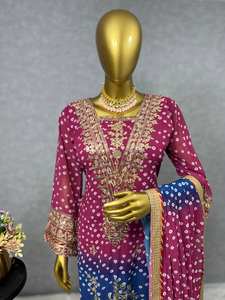 Conjunto superior e inferior precosido de moda de alta calidad con estilo elegante Dupatta coordinado para nueva colección de fiesta - Product Image 3