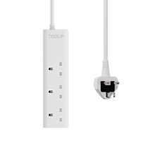 Prise britannique multiprise de voyage charge portable avec câble d'extension de prise multiple en cuivre de haute qualité