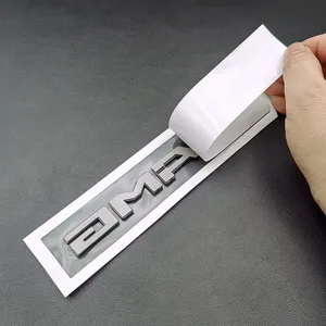 Stiker Emblem Huruf AMG <span class=keywords><strong>3D</strong></span> ABS untuk Bagasi Belakang Mobil Mercedes A B C E G W203 W204 W205 W176 W177 W212 W213 Aksesoris AMG - Product Image 3
