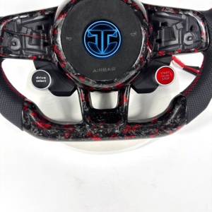 Volant en fibre de carbone forgé VW/Volkswagen MK7 GTI pour <span class=keywords><strong>Golf</strong></span> 6 7 7.5 R R-Line CC Polo Passat B8 Accessoires de voiture - Product Image 4