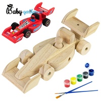 Vente chaude Assemblage Modèle Artisanat Peinture Hélicoptère En Bois Jouet Pour Enfants Z03171A