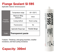 Scellant d'étanchéité en silicone RTV transparent SI 595 300ml Superflex résistant à l'ozone, propriétés diélectriques, pour l'étanchéité des tuyaux, des aérations, des portes