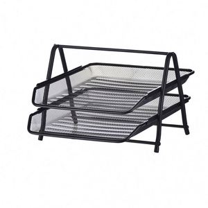 <b>Metal</b> 2 Tier Mesh Paper <b>Files</b> Office Table Desk Organizer Hot Sale - Product Image 1
