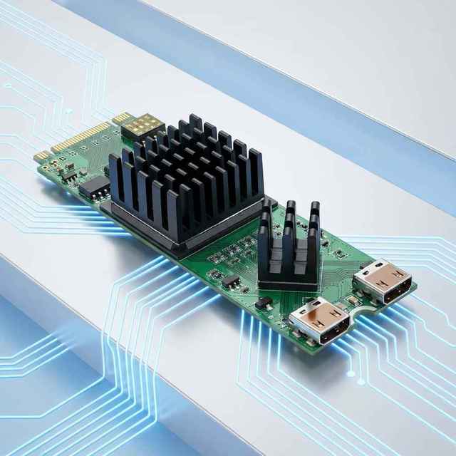 UC4K60H-M High Quality PCIe 4K60fps HDMI M.2 Video Capture Card with Loopout for Scientific Imaging System