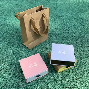 사용자 정의 도매 핑키 화이트 반지 목걸이 팔찌 선물 웨딩 보석 포장 보석 상자 포장