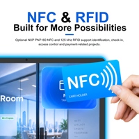 Tablette murale d'affichage des réservations avec lecteur de carte NFC, affichage LED RGB, Android 14, écran tactile 10 points pour la gestion des conférences et le check-in