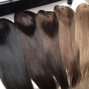 Topper Cheveux à Dessus en Soie 100 % Cheveux Humains Vierge Européens, Toupet pour Femme, Topper Cheveux Juif avec Base en Soie - Product Image 5