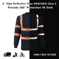 Camiseta de Seguridad de Manga Larga de Alta Visibilidad SMASYS con Logotipo Personalizado, Material de Poliéster, Diseño Transpirable y Ligero