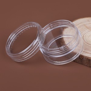 Clear Pet <b>Plastic</b> <b>Jar</b> 10Ml Round Screw Top With Rotating Lid For Eye Cream Cosmetic Trial Refill Bottles - Product Image 1