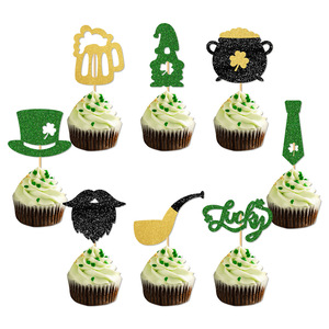 Decoración para Pastel del Día de San Patricio DAMAI, Adornos para Cupcakes con Trébol Irlandés, Artículos Festivos para Fiestas con Temática Irlandesa - Product Image 5