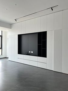 <span class=keywords><strong>Meuble</strong></span> <span class=keywords><strong>TV</strong></span> moderne minimaliste avec tiroirs <span class=keywords><strong>et</strong></span> étagères ouvertes <span class=keywords><strong>noir</strong></span> <span class=keywords><strong>et</strong></span> <span class=keywords><strong>blanc</strong></span> pour salon - Product Image 2