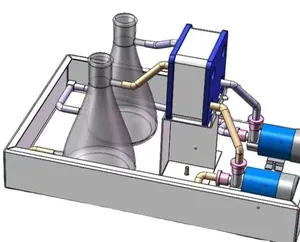 Piles pour batterie à flux redox au Vanadium, cadre bipolaire, plaques d'étanchéité à membrane