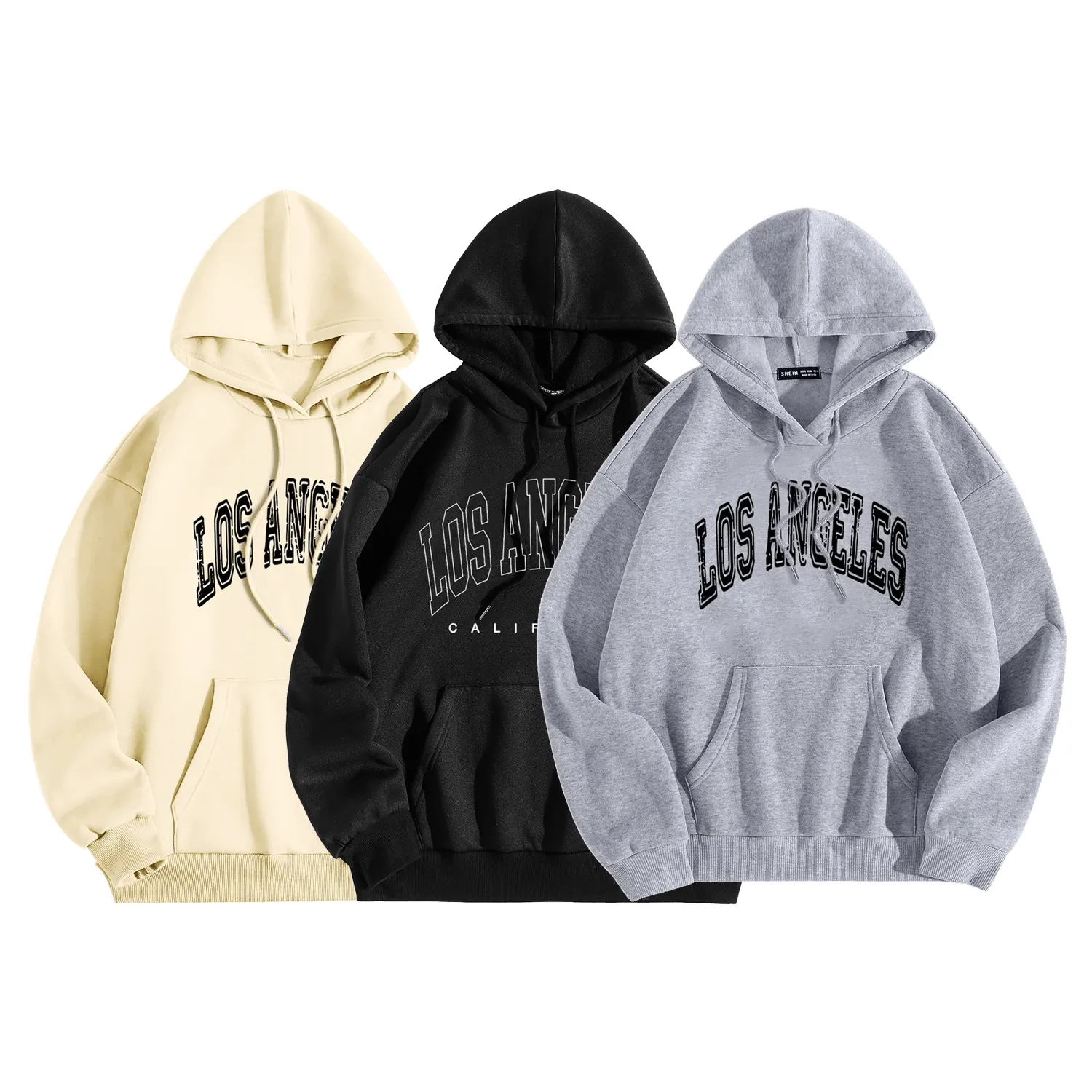 Mode Nieuwe Stijl Streetwear 100% Katoen Dik Custom Logo Oversized Drop Shoulder Heren Hoodies